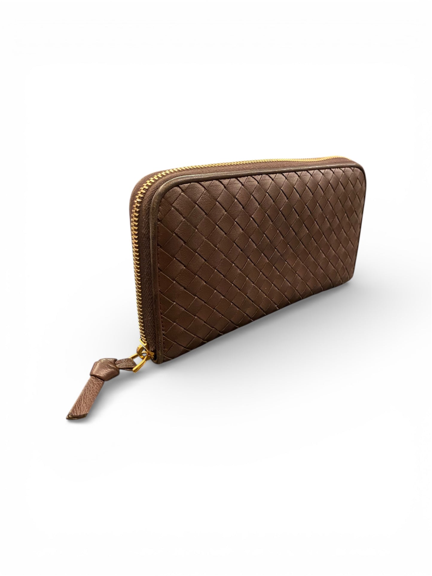 BOTTEGA VENETA Intrecciato Zip-around Leather Wallet