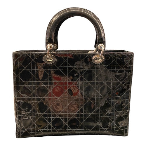 CHRISTIAN DIOR Lady Dior Patent Leather Handbag