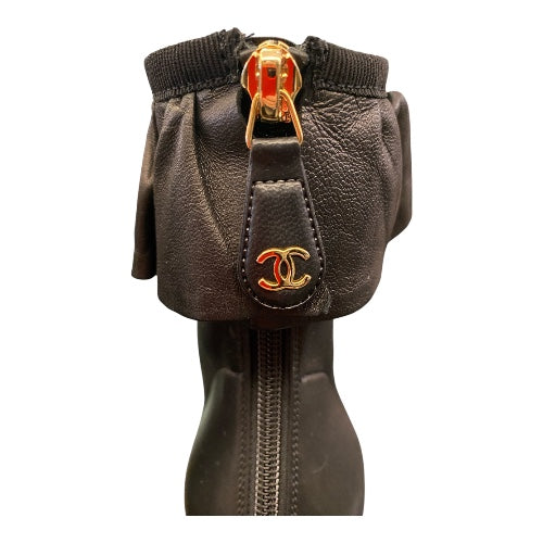 CHANEL Ankle Boots - Stretch Lambskin & Patent Calfskin Size 39C