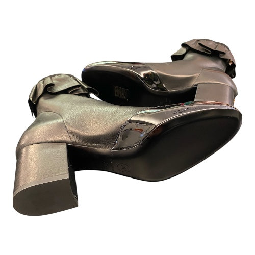 CHANEL Ankle Boots - Stretch Lambskin & Patent Calfskin Size 39C