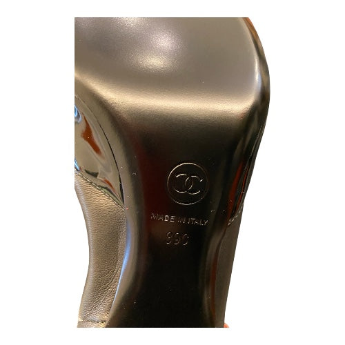 CHANEL Ankle Boots - Stretch Lambskin & Patent Calfskin Size 39C