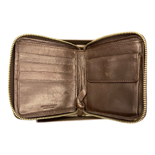 BOTTEGA VENETA Intrecciato Zip Leather Wallet