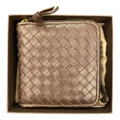 BOTTEGA VENETA Intrecciato Zip Leather Wallet
