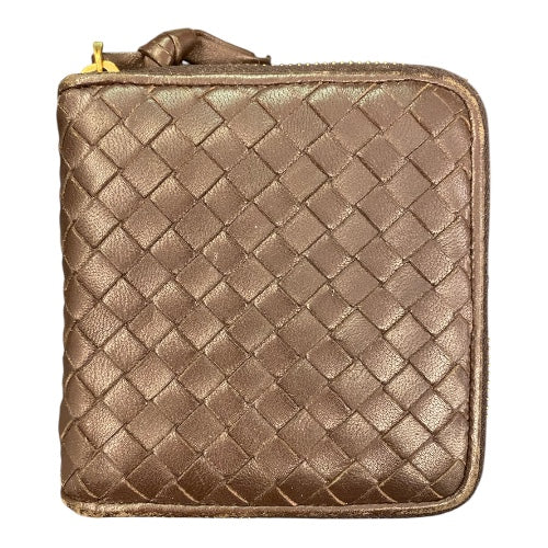 BOTTEGA VENETA Intrecciato Zip Leather Wallet