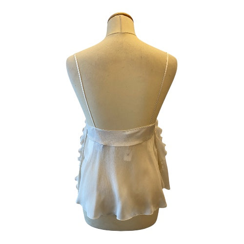 CHLOÉ Silk Top Dusty White Size 36