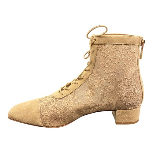 DIOR Naughtily-D Ankle Boots Beige Size 40