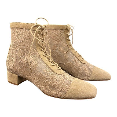 DIOR Naughtily-D Ankle Boots Beige Size 40