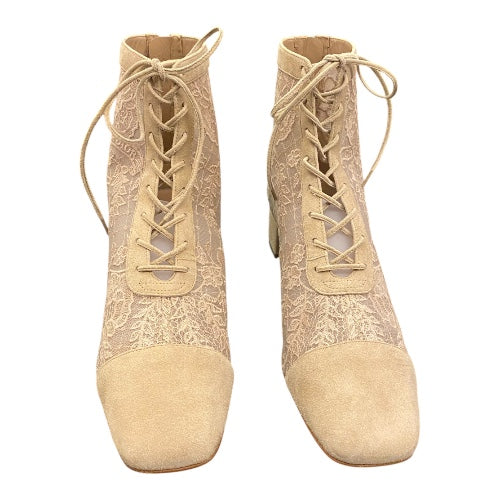 DIOR Naughtily-D Ankle Boots Beige Size 40