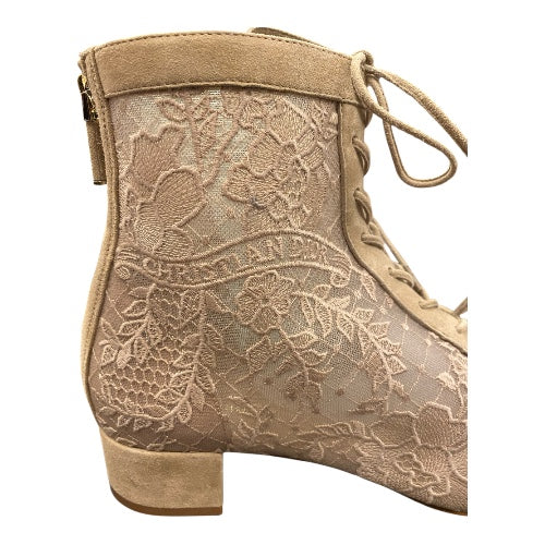 DIOR Naughtily-D Ankle Boots Beige Size 40