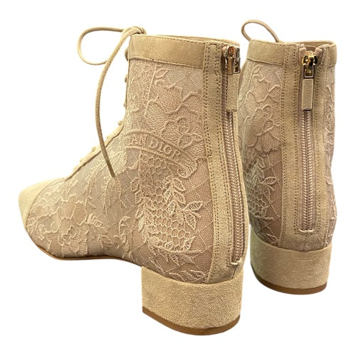 DIOR Naughtily-D Ankle Boots Beige Size 40