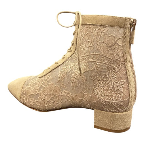 DIOR Naughtily-D Ankle Boots Beige Size 40