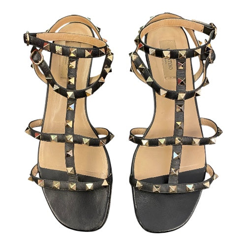 VALENTINO GARAVANI Rockstud Leather Sandal Size 39,5