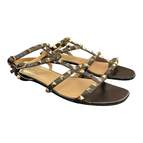 VALENTINO GARAVANI Rockstud Leather Sandal Size 39,5