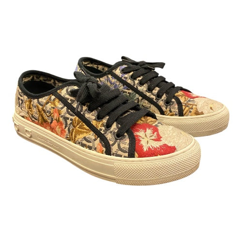 SALVATORE FERRAGAMO Multicolor Embroidered Sneakers Size 8,5/39