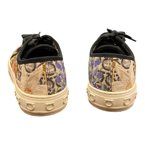SALVATORE FERRAGAMO Multicolor Embroidered Sneakers Size 8,5/39