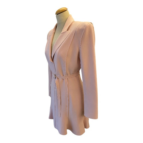 NORMA KAMALI Belted Jersey Mini Dress Light Pink Size S