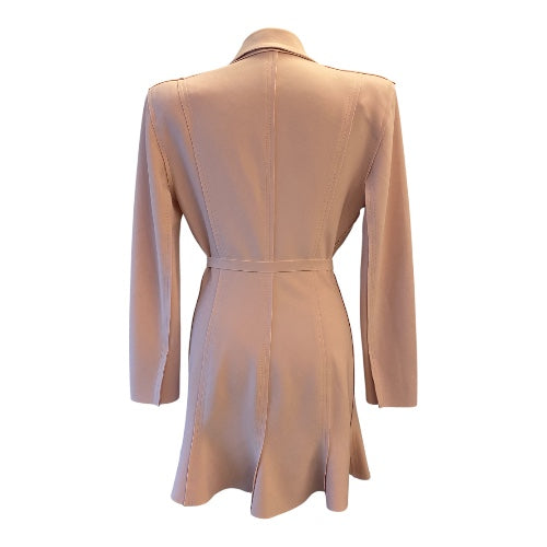 NORMA KAMALI Belted Jersey Mini Dress Light Pink Size S