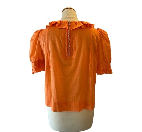 SEE BY CHLOÉ Cotton Ruffle Blouse Size IT 42