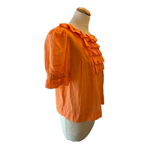 SEE BY CHLOÉ Cotton Ruffle Blouse Size IT 42