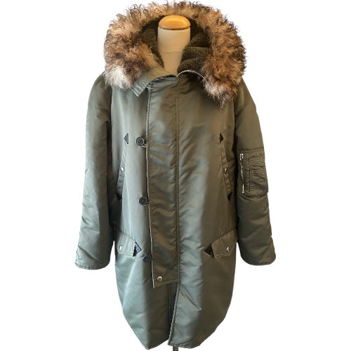 CELINE Fur-Trim Parka Size M