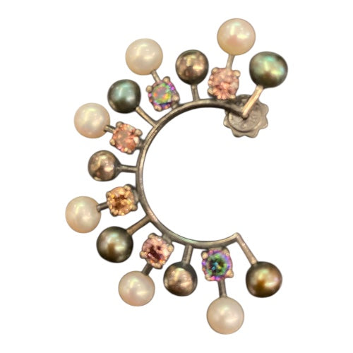 BOTTEGA VENETA Silver, Crystals and Pearls Earrings