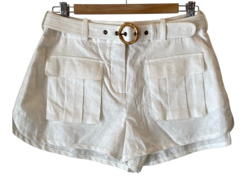 ZIMMERMANN Linen-Cotton Shorts Size 1/S