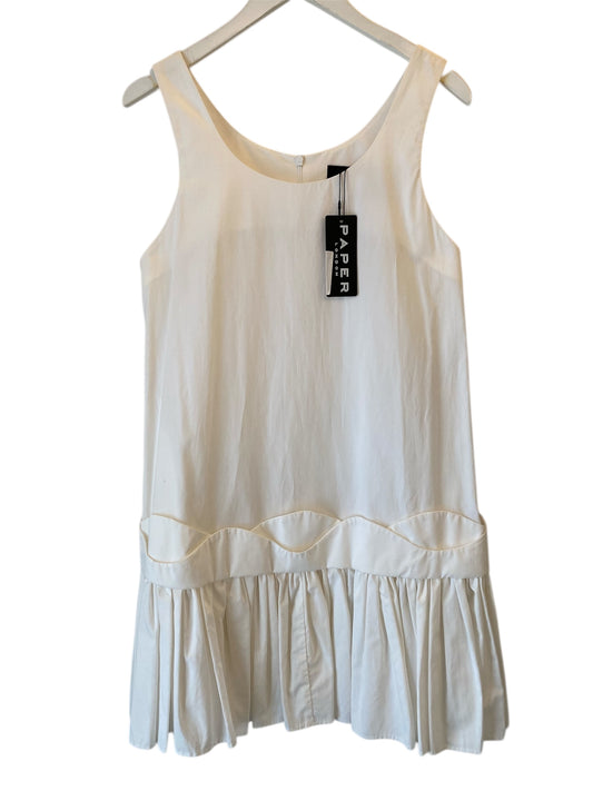 PAPER LONDON Wave Dress in White Cotton Size 8