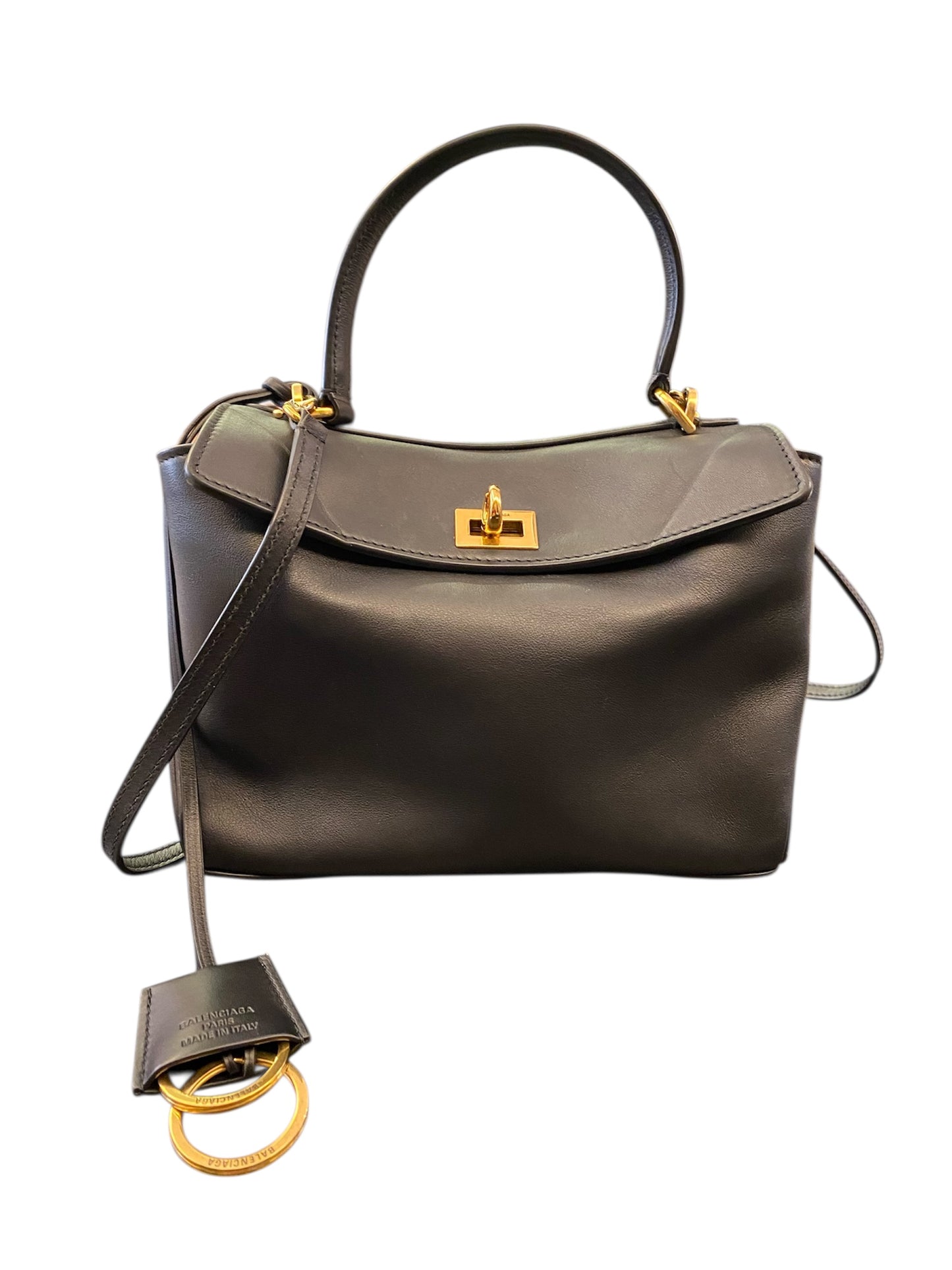 BALENCIAGA Rodeo Mini Leather Top-Handle Bag