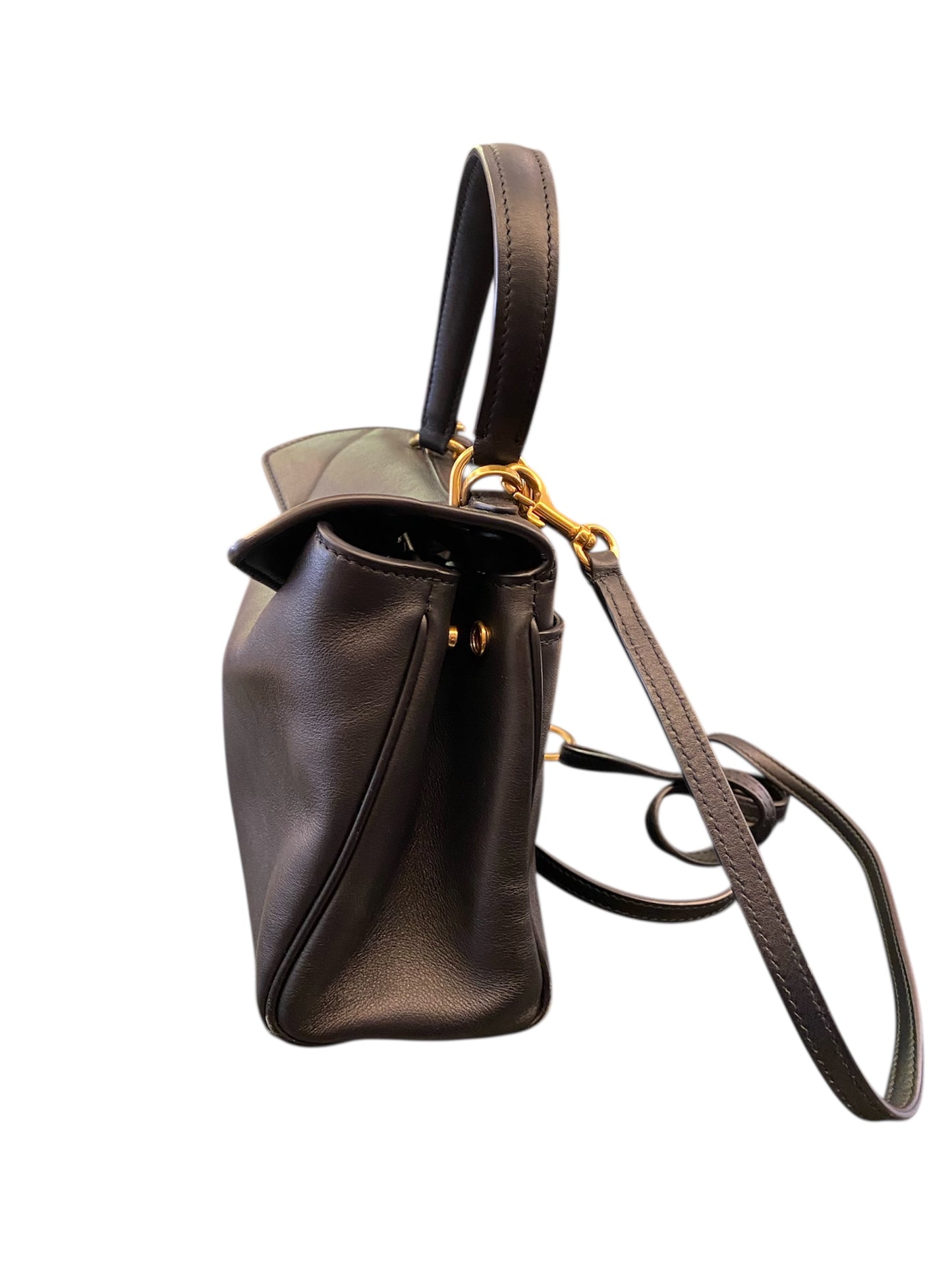 BALENCIAGA Rodeo Mini Leather Top-Handle Bag