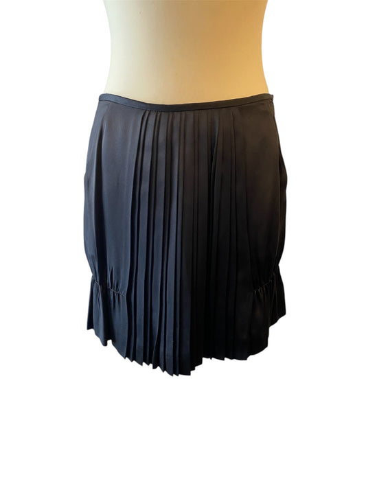 MIU MIU Silk Blend Pleated Mini Skirt Size 38