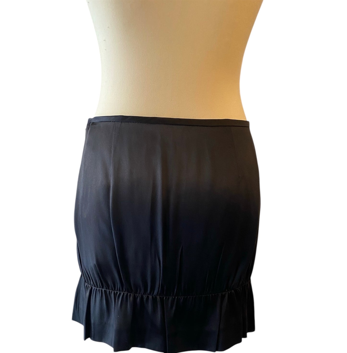 MIU MIU Silk Blend Pleated Mini Skirt Size 38