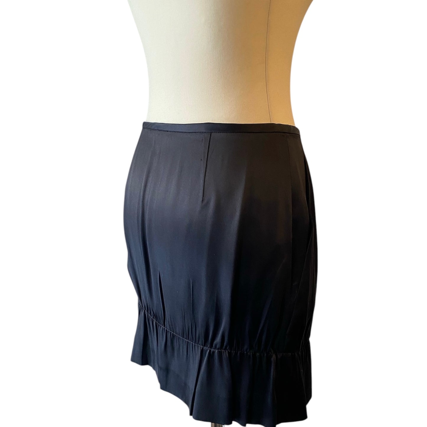 MIU MIU Silk Blend Pleated Mini Skirt Size 38