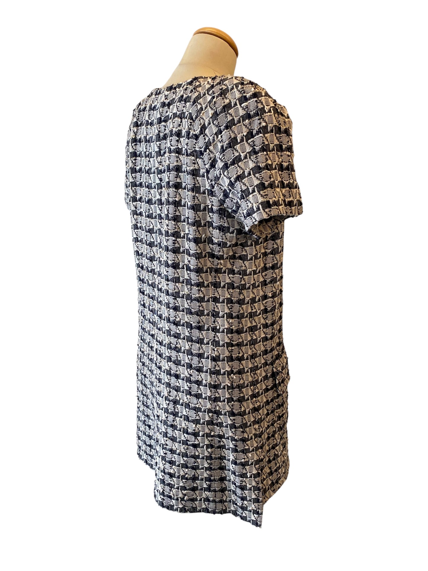 CHANEL Tweed Button-Up Dress Size Fr 42