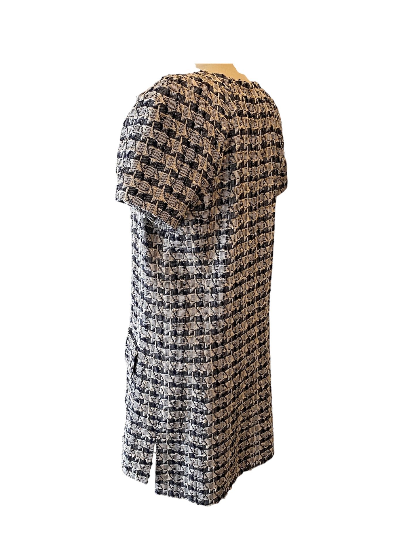 CHANEL Tweed Button-Up Dress Size Fr 42