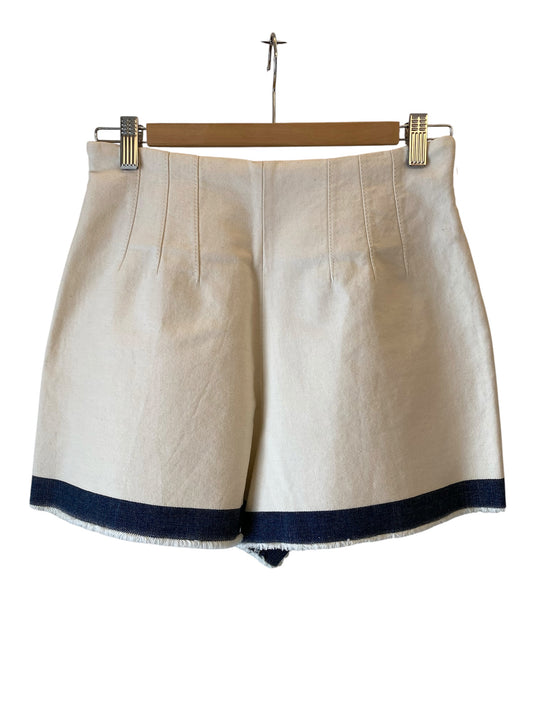 PRADA White Denim Cotton Shorts Size It 40