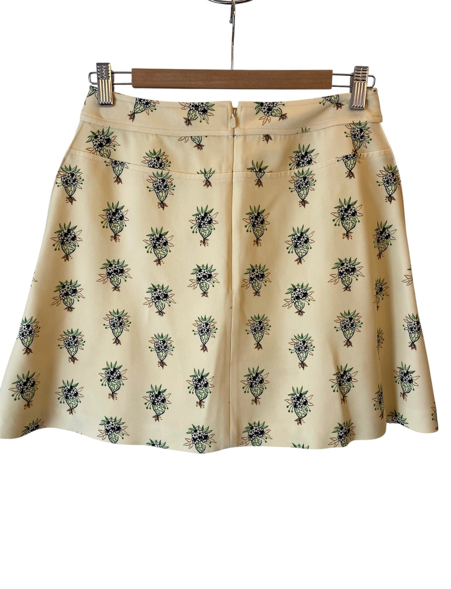 CHLOE Floral Print Mini Skirt Soft Powder Size 36