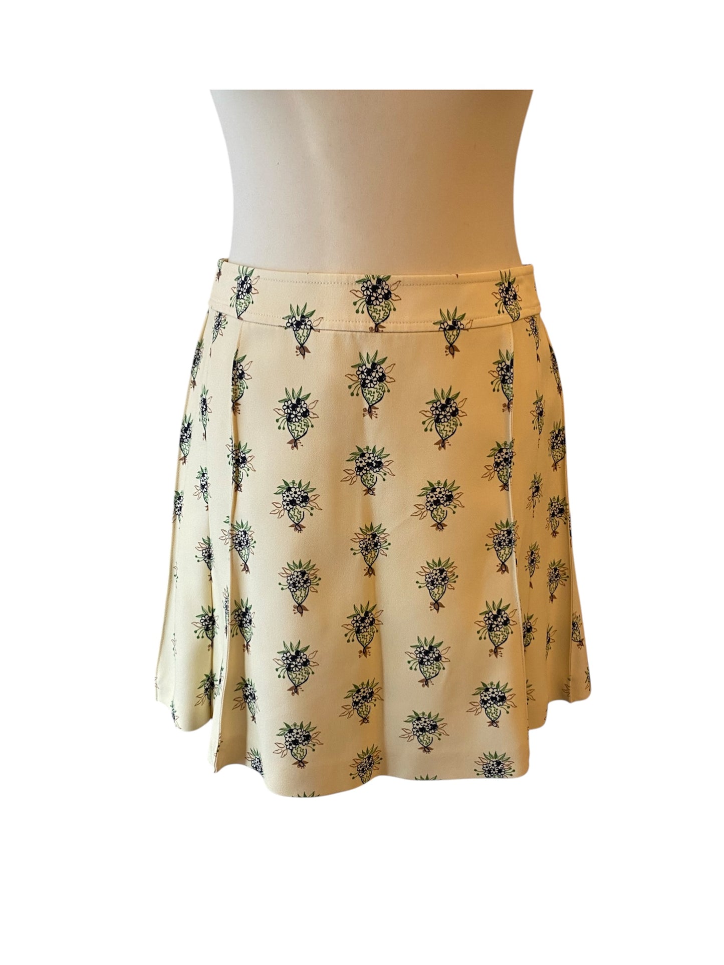 CHLOE Floral Print Mini Skirt Soft Powder Size 36