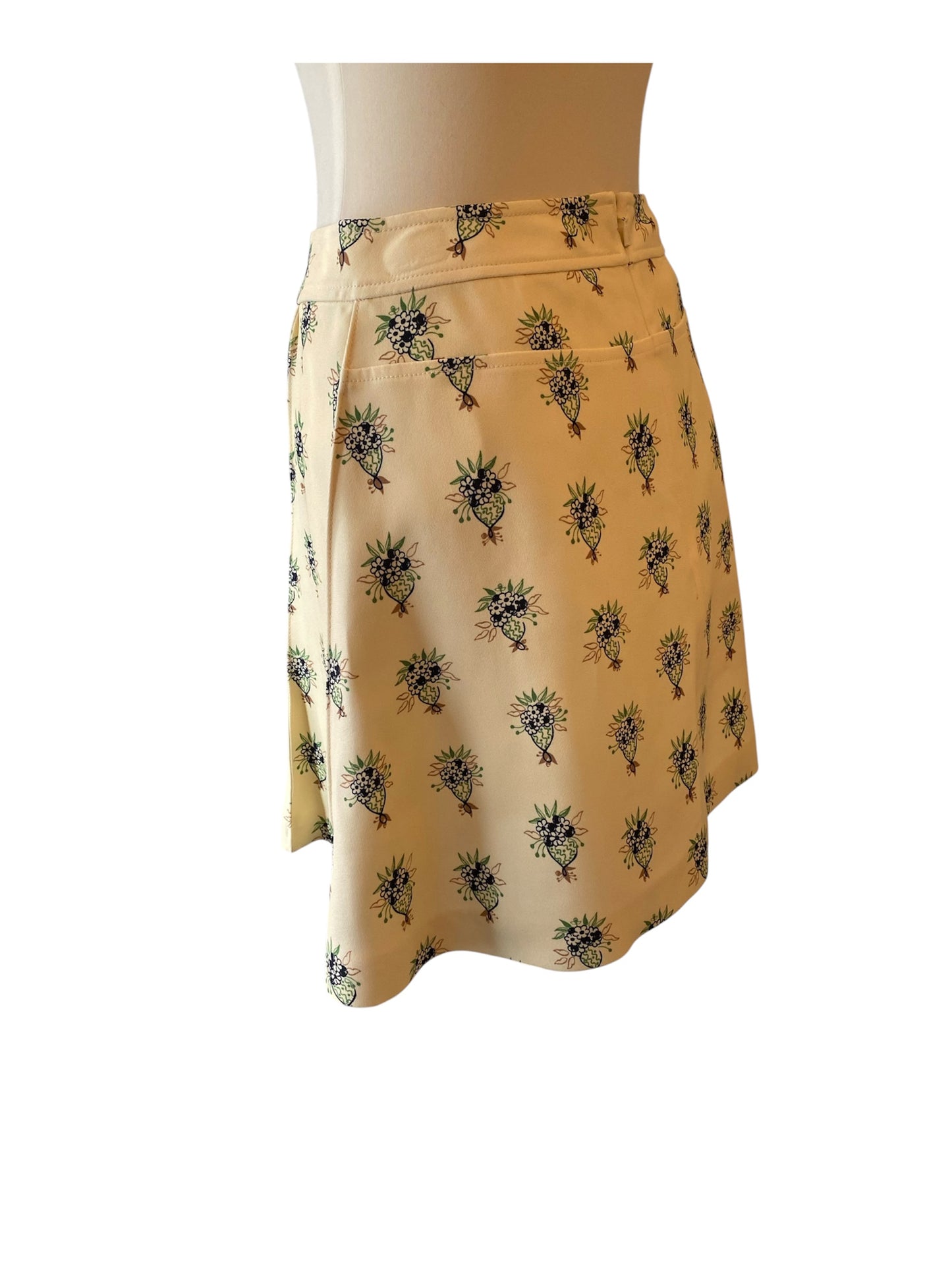 CHLOE Floral Print Mini Skirt Soft Powder Size 36