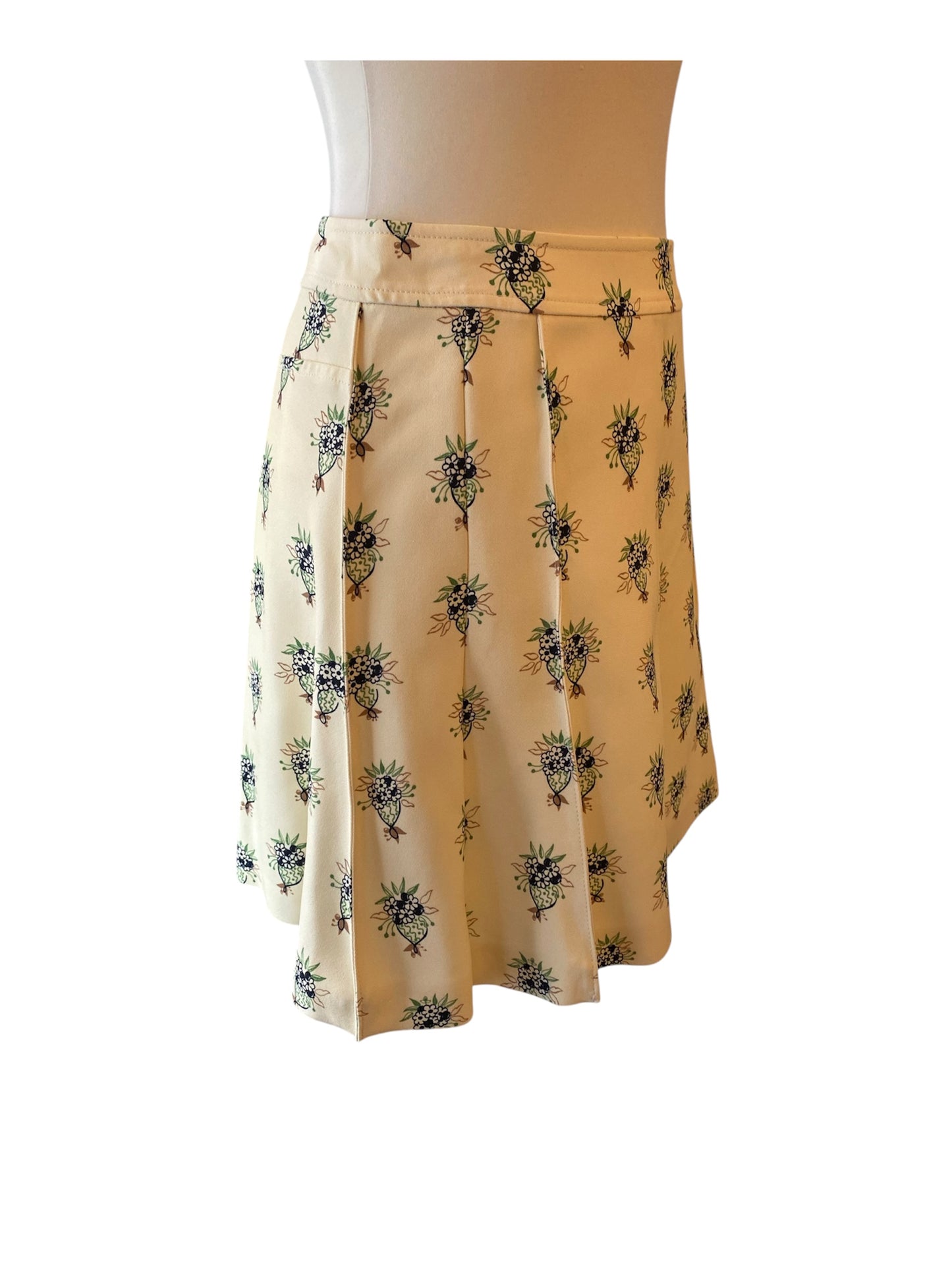 CHLOE Floral Print Mini Skirt Soft Powder Size 36