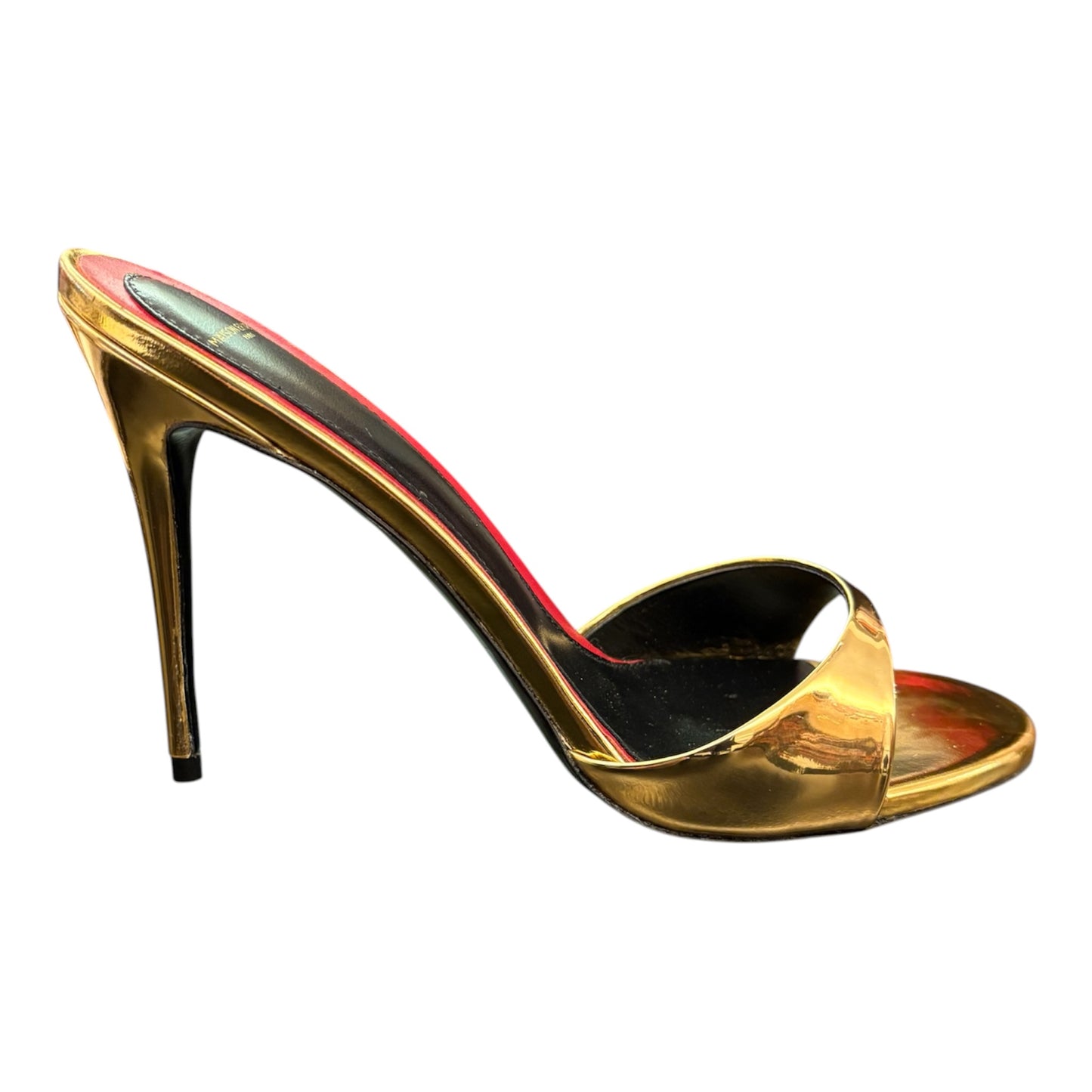 MAISON ERNEST Gold Patent Goatskin Sandals Size 39