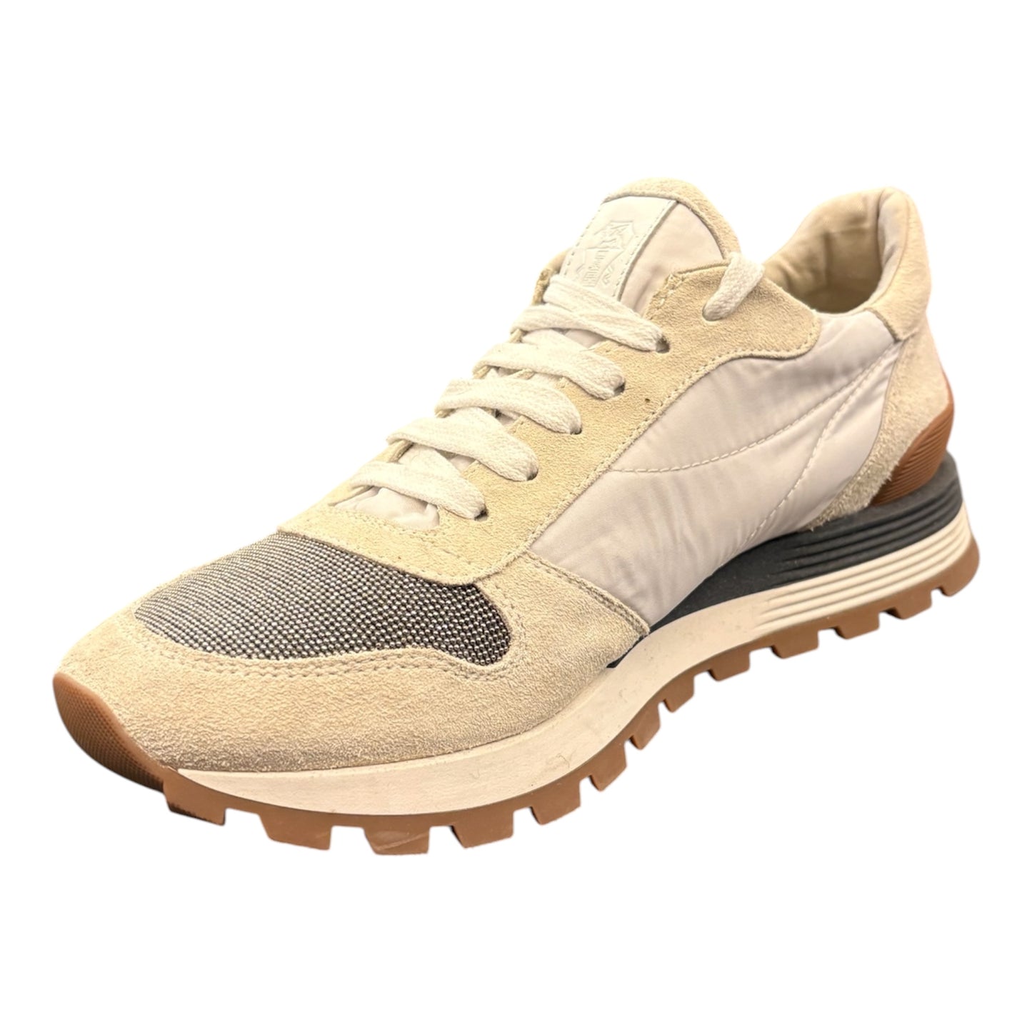 BRUNELLO CUCINELLI Suede & Fabric Sneakers Size 39
