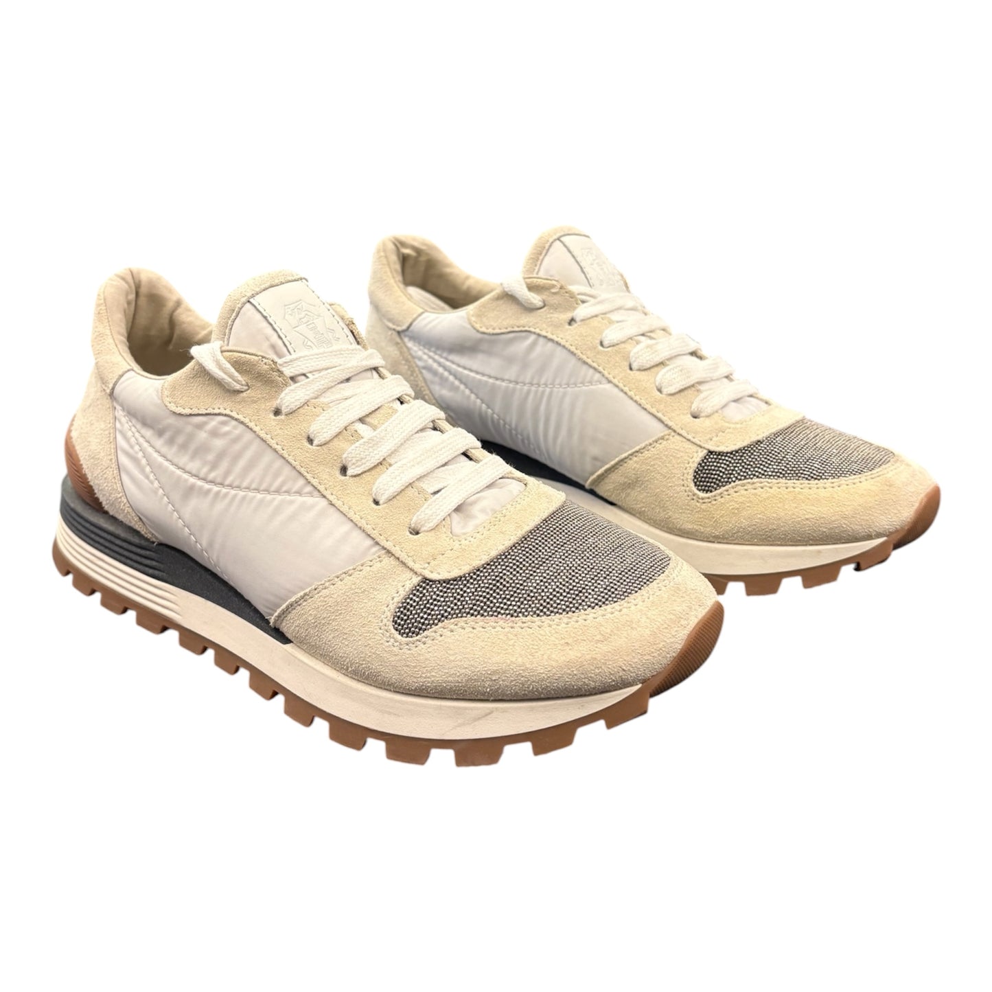 BRUNELLO CUCINELLI Suede & Fabric Sneakers Size 39
