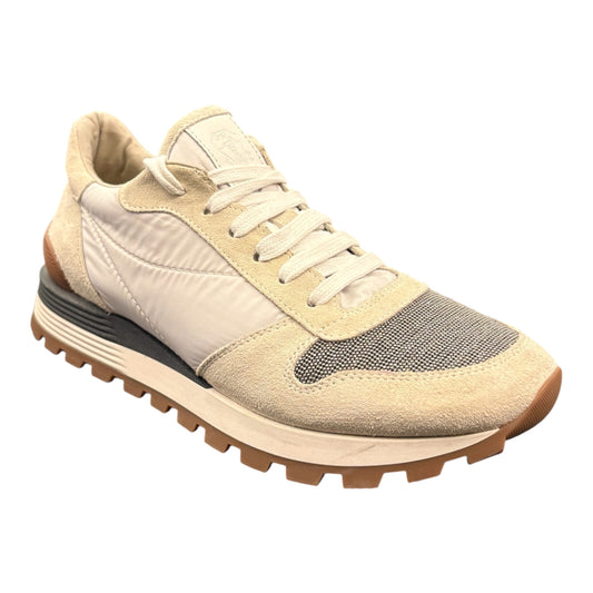 BRUNELLO CUCINELLI Suede & Fabric Sneakers Size 39