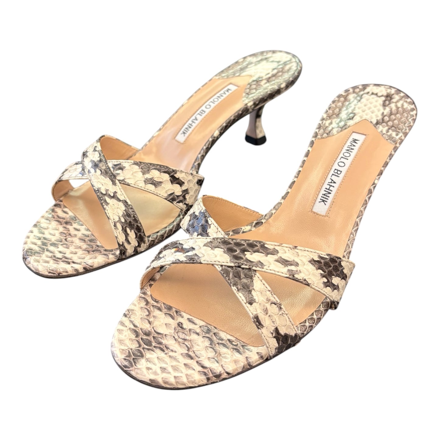 MANOLO BLAHNIK Callamu Mule Sandals Size 39.5