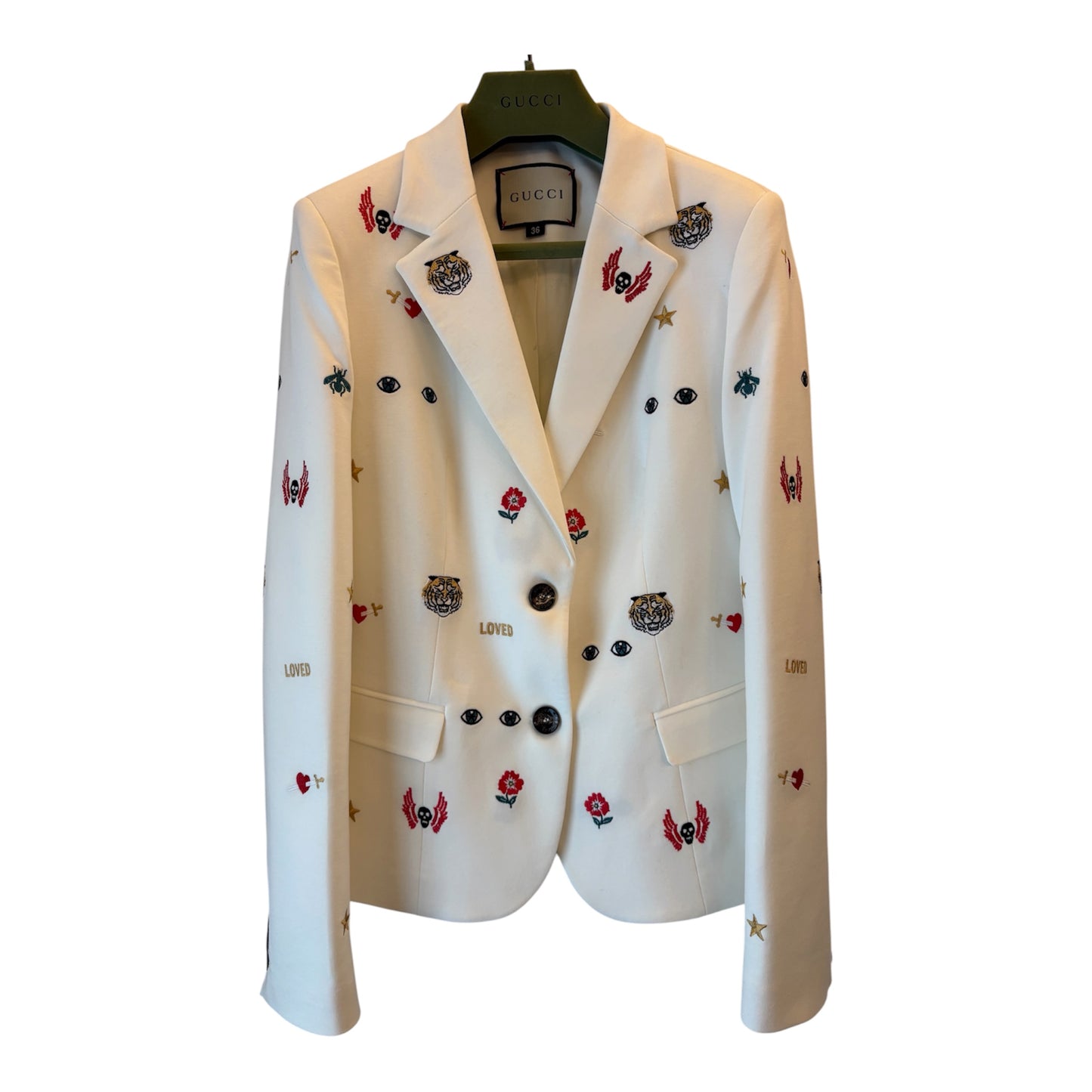 GUCCI “Loved” Embroidered Blazer Size 36