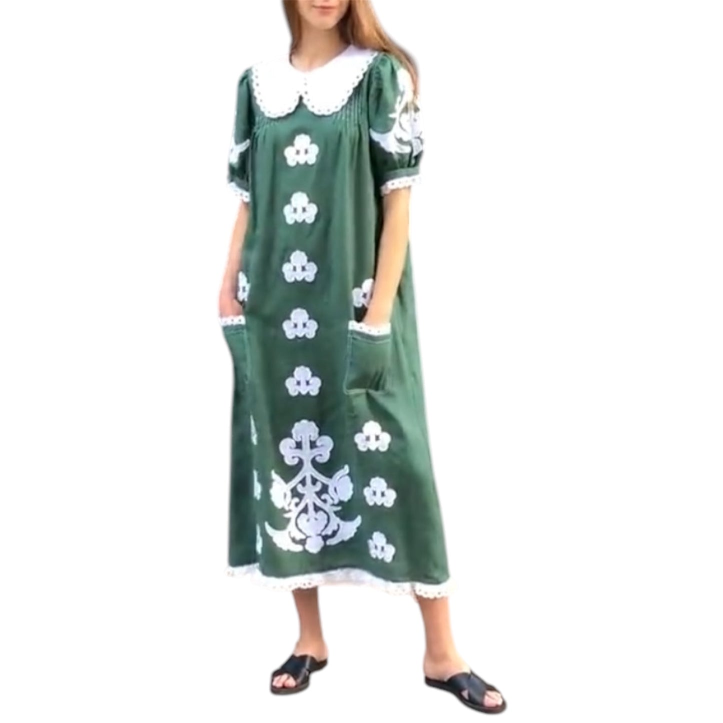 VITA KIN Daisy Midi Dress Green Size S