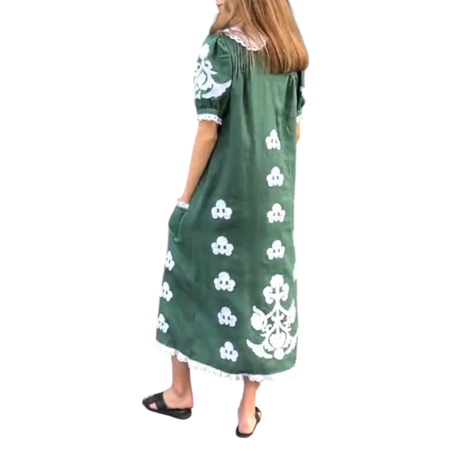 VITA KIN Daisy Midi Dress Green Size S