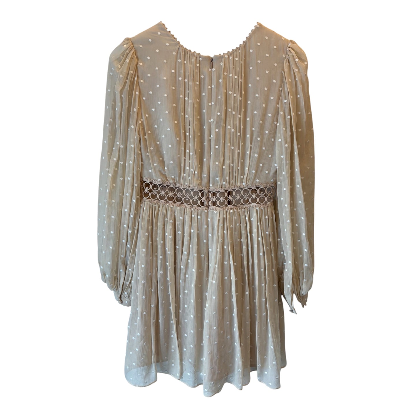 ZIMMERMANN Swiss-Dot Silk Playsuit Beige Size 1/S