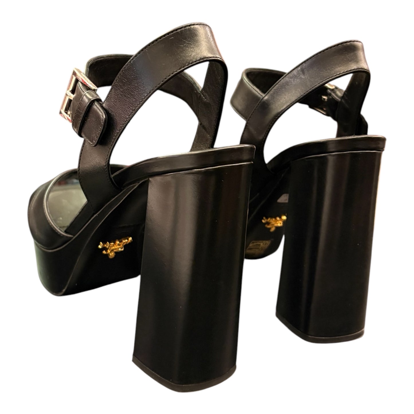 PRADA Platform Sandals Black Size 37.5