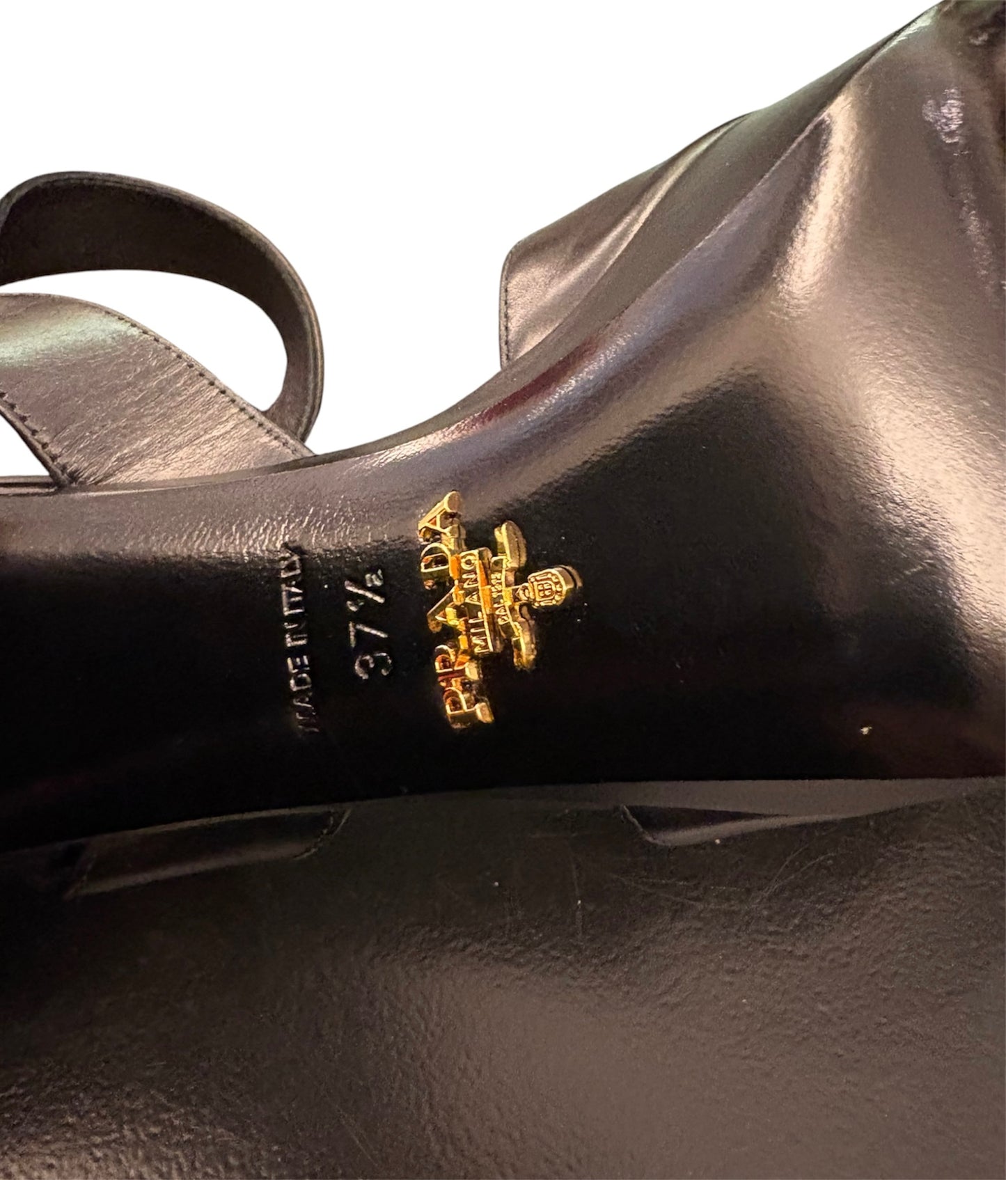 PRADA Platform Sandals Black Size 37.5